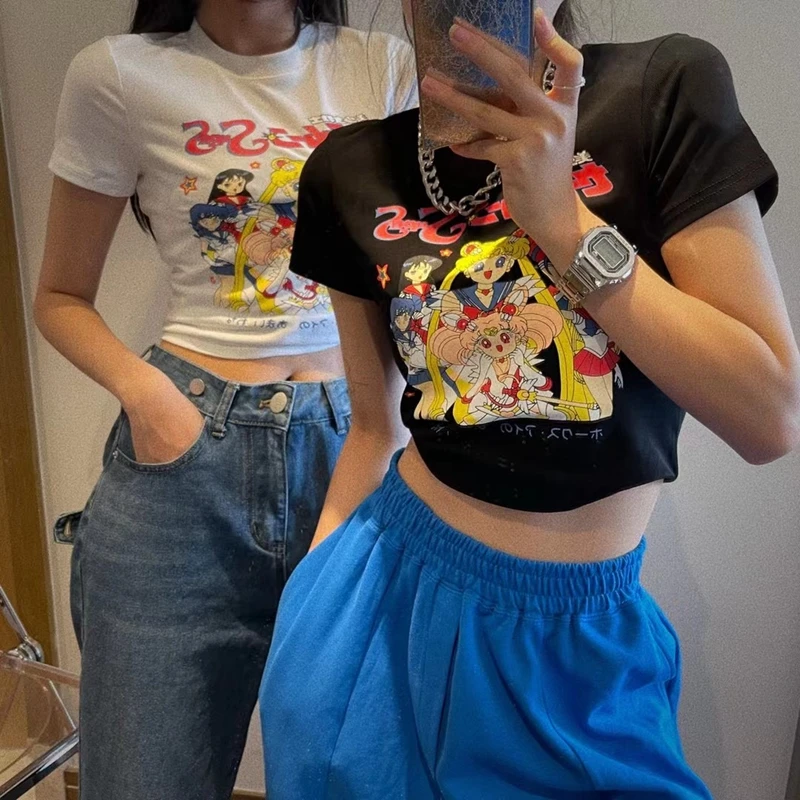 Japanese Streetwear E Girl Anime Women Tshirt Women Skinny Graphic Crop Tops Harajuku Kawaii Summer T Shirt for Women 2022
Japanese Streetwear E Girl Anime Women Tshirt Women Skinny Graphic Crop Tops Harajuku Kawaii Summer T Shirt for Women 2022