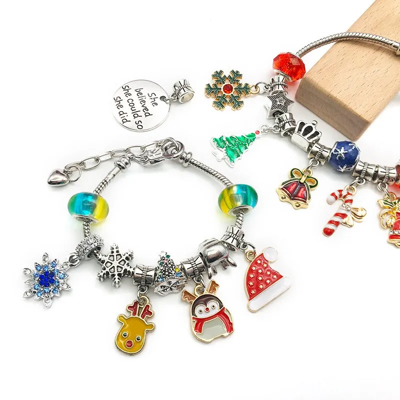 Trending Products 24 Piece Christmas Stockings Silver Bracelet Set Gift Box Bracelet Christmas Creative DIY Beads High Quantity
Trending Products 24 Piece Christmas Stockings Silver Bracelet Set Gift Box Bracelet Christmas Creative DIY Beads High Quantity