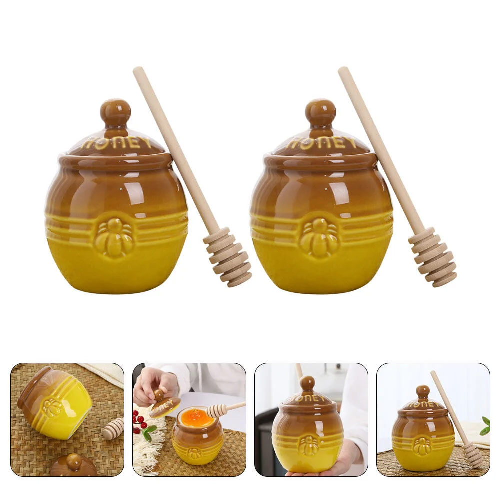 Storage Rack Honey Containers Home Syrup Jar Delicate Jam Wooden Dipper Jars Ceramic
Storage Rack Honey Containers Home Syrup Jar Delicate Jam Wooden Dipper Jars Ceramic