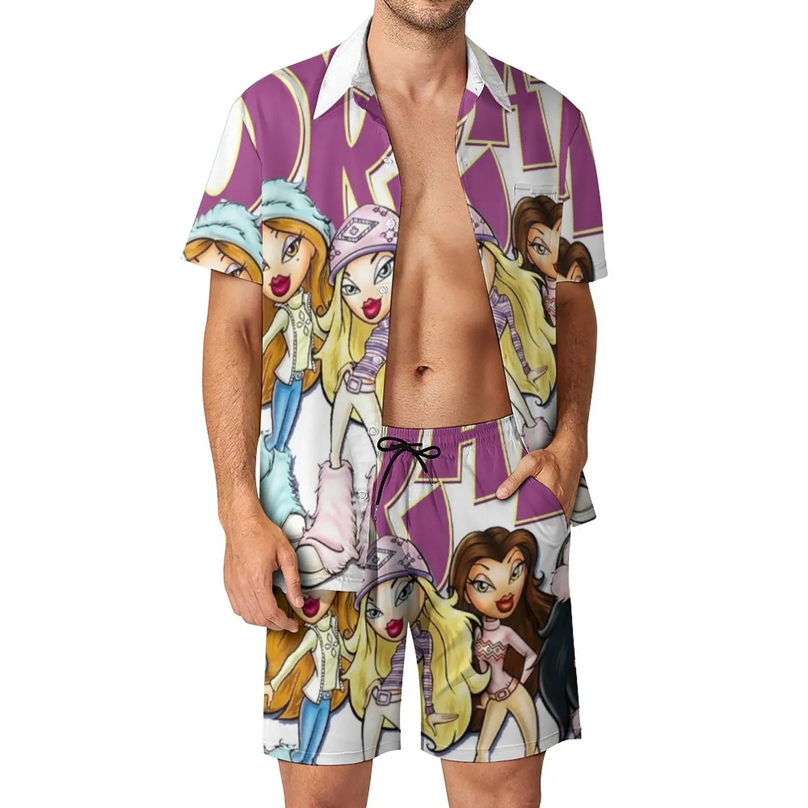 Bratz Men Sets Jasmin Y2k Dolls Novelty Casual Shirt Set Short-Sleeve Graphic Shorts Summer Beach Suit Plus Size 3XL
Bratz Men Sets Jasmin Y2k Dolls Novelty Casual Shirt Set Short-Sleeve Graphic Shorts Summer Beach Suit Plus Size 3XL
