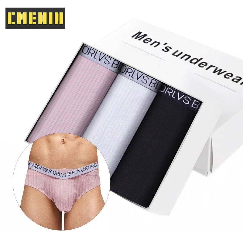 

CMENIN 3Pcs Breathable Sexy Man Underwear Brief Men Underpants Hot Cotton Slip Gay Panties Jockstrap Men's Briefs Sexi