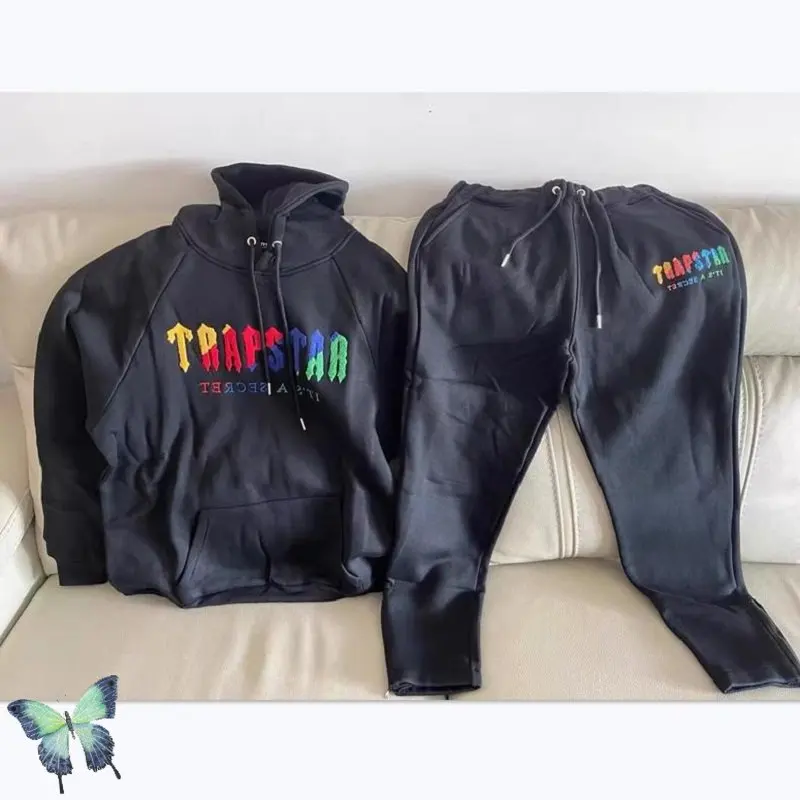 Trapstar Suit Rainbow Towel Embroidery Fleece Hooded Sweatshirts Men Women Trapstar Hoodies Set
Trapstar Suit Rainbow Towel Embroidery Fleece Hooded Sweatshirts Men Women Trapstar Hoodies Set