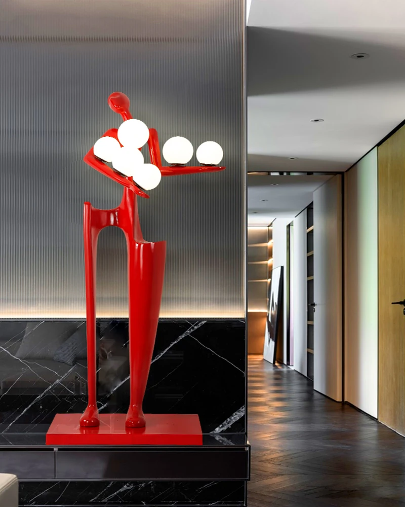 Welcome character sculpture light luxury floor lamp furniture hotel lobby exhibition hall abstract art human figure floor large
Welcome character sculpture light luxury floor lamp furniture hotel lobby exhibition hall abstract art human figure floor large