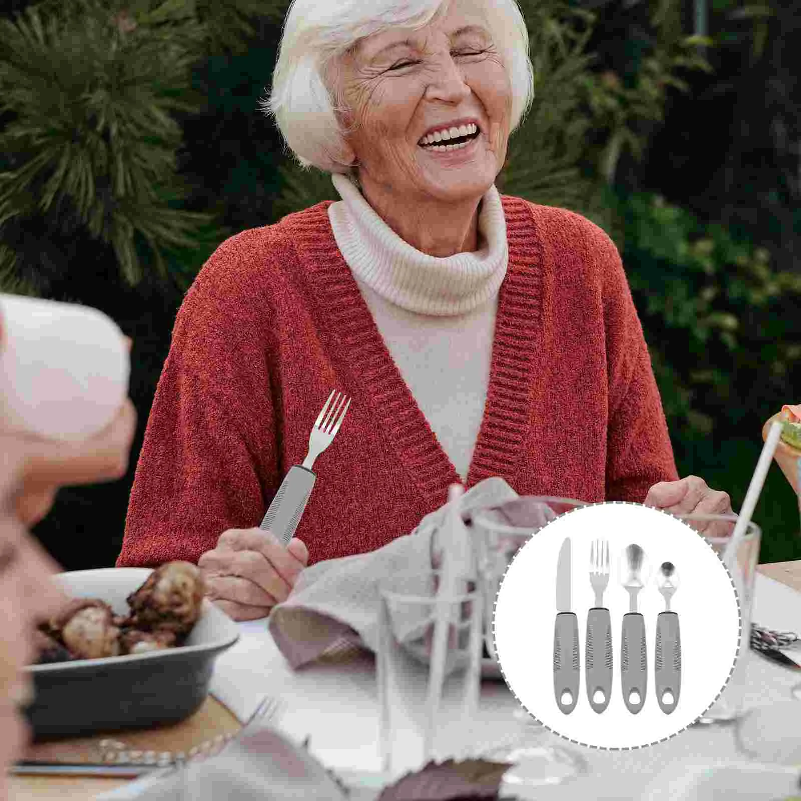 Utensils Adaptive Elderly Spoon Parkinsons Builtsilverware Weighted Fork Cutlery Tremors Set Hand People Non Sliptableware
Utensils Adaptive Elderly Spoon Parkinsons Builtsilverware Weighted Fork Cutlery Tremors Set Hand People Non Sliptableware