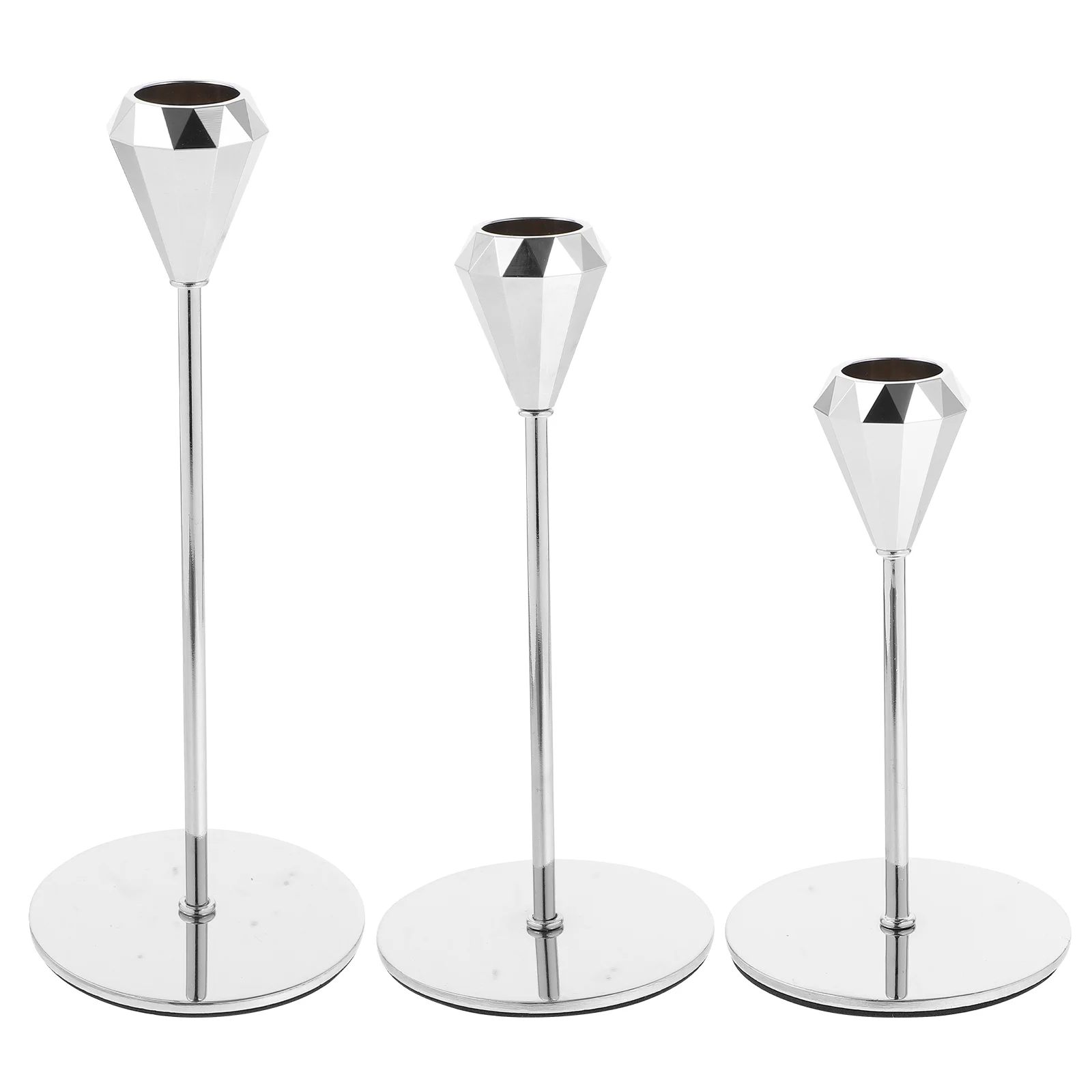 3 Pcs Metal Candlestick Holders Banquet Decorative Diamond Tabletop Iron Party Dinner
3 Pcs Metal Candlestick Holders Banquet Decorative Diamond Tabletop Iron Party Dinner