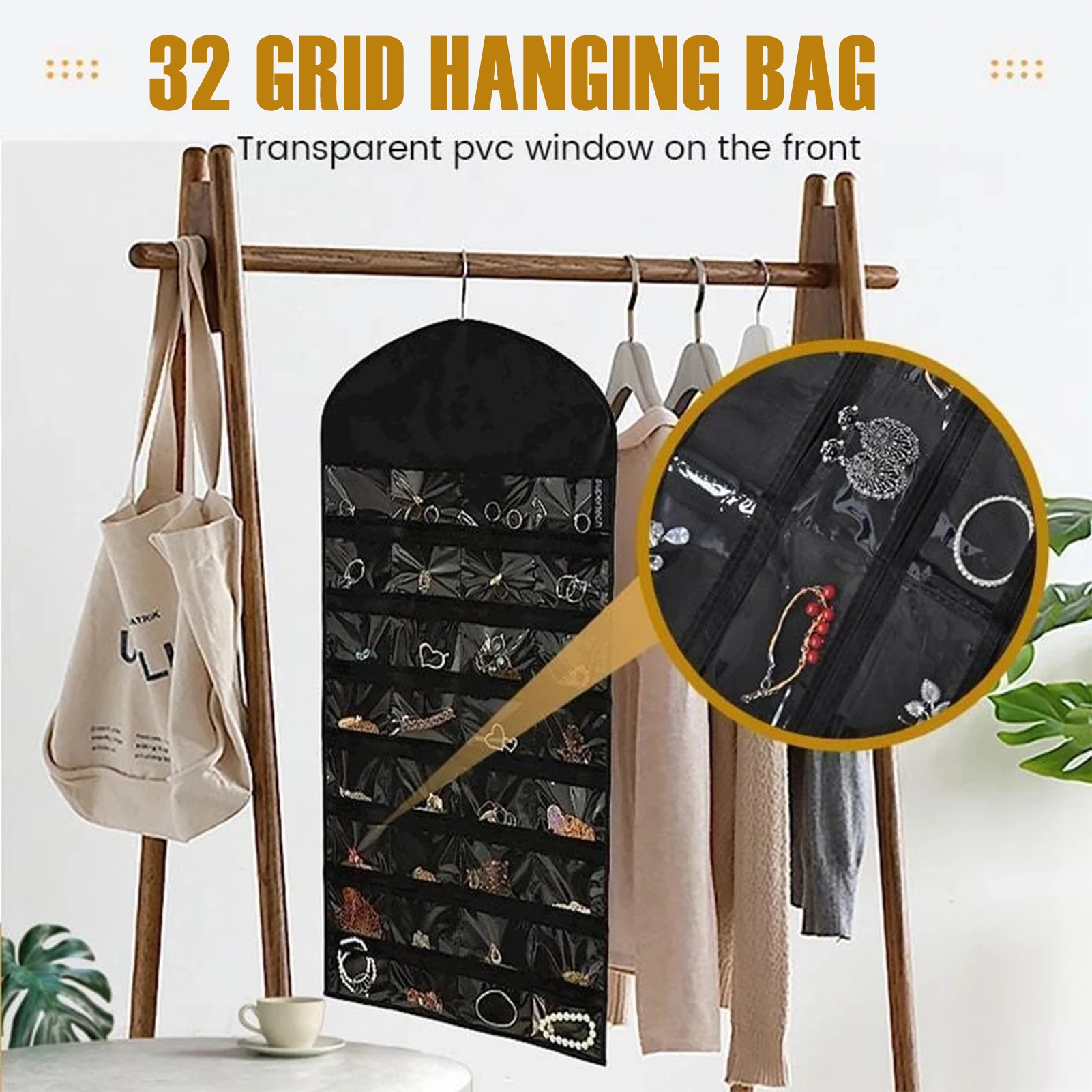 Dual-sided Hanging Jewelry Organizer Necklace Holder Jewelry Hanging Accessories Home Storage & Organization In Stock
Dual-sided Hanging Jewelry Organizer Necklace Holder Jewelry Hanging Accessories Home Storage & Organization In Stock