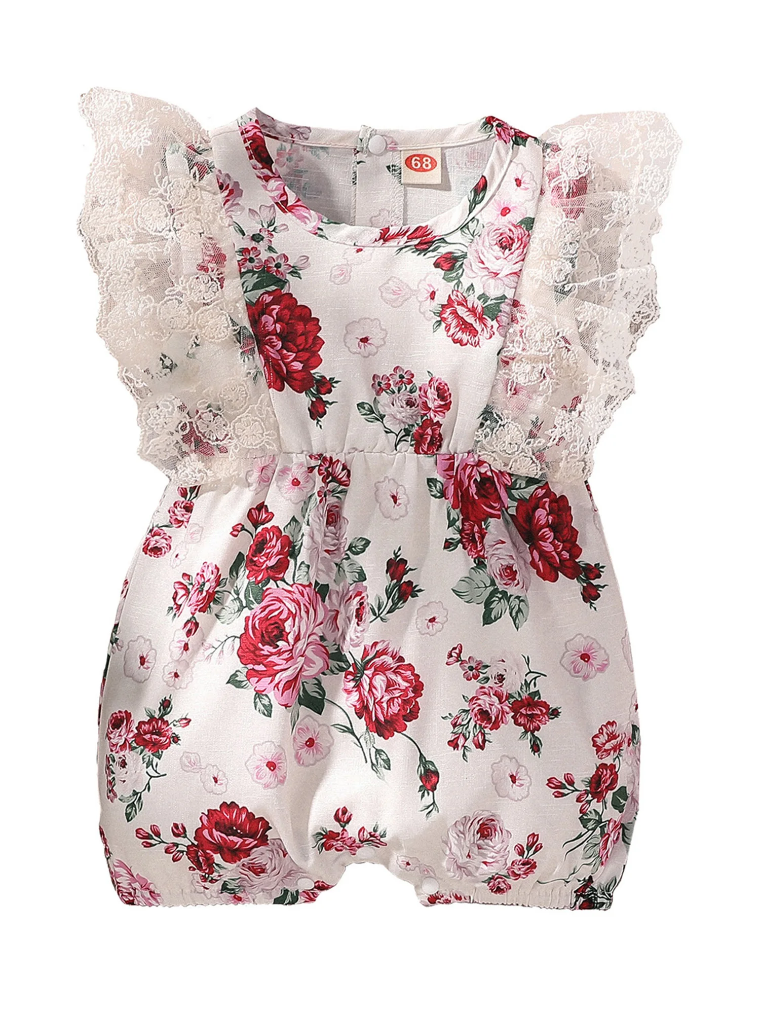 Комбинезон для новорожденных девочек с рукавом «летучая мышь», Кружевное боди с цветочным рисунком, Комбинезоны для маленьких принцесс, ле... 
Комбинезон для новорожденных девочек с рукавом «летучая мышь», Кружевное боди с цветочным рисунком, Комбинезоны для маленьких принцесс, ле...