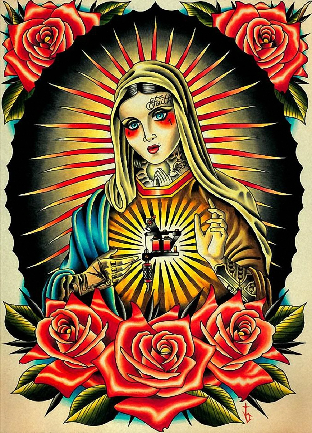 Creative tattoo pattern posters wall sticker 30X42 CM nostalgia retro kraft paper HD Inkjet printing art home decoration D
Creative tattoo pattern posters wall sticker 30X42 CM nostalgia retro kraft paper HD Inkjet printing art home decoration D