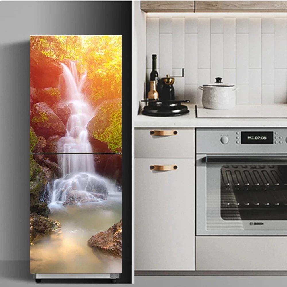 3D Mountain Stream Fridge Stickers Refrigerator Cover Door Landscape Vinyl Adhesive Kitchen Furniture Decor Wrap Freezer Sticker
3D Mountain Stream Fridge Stickers Refrigerator Cover Door Landscape Vinyl Adhesive Kitchen Furniture Decor Wrap Freezer Sticker