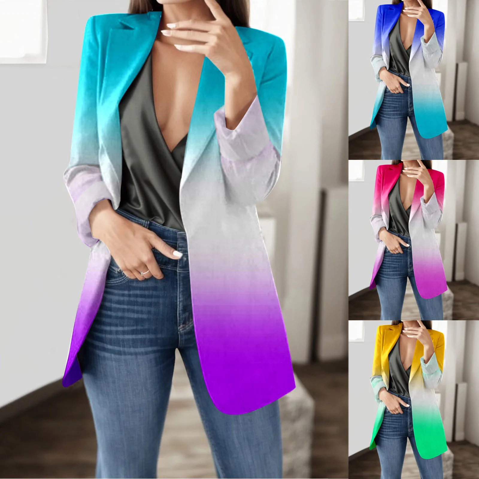 Women Autumn And Winter Casual Fashion Slim Jacket Cardigan Jacket Long Sleeve Printed Lapel Jacket Big Breasted
Women Autumn And Winter Casual Fashion Slim Jacket Cardigan Jacket Long Sleeve Printed Lapel Jacket Big Breasted