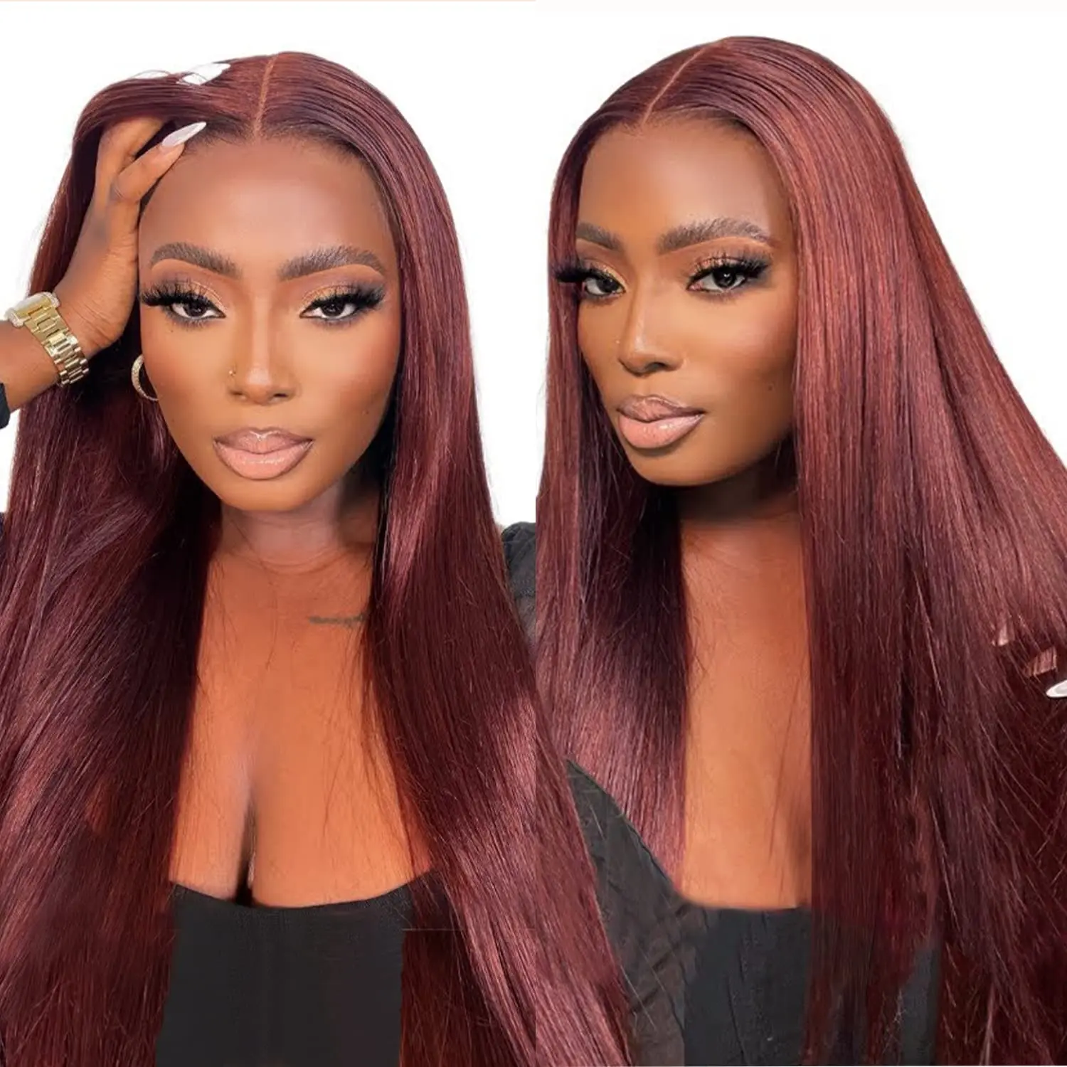 Reddish Brown Hd Lace Wig 13x6 Human Hair PrePlucked 13x4 Straight Lace Front Wig Human Hair Brown 360 Full HD Lace Frontal Wigs 
Reddish Brown Hd Lace Wig 13x6 Human Hair PrePlucked 13x4 Straight Lace Front Wig Human Hair Brown 360 Full HD Lace Frontal Wigs