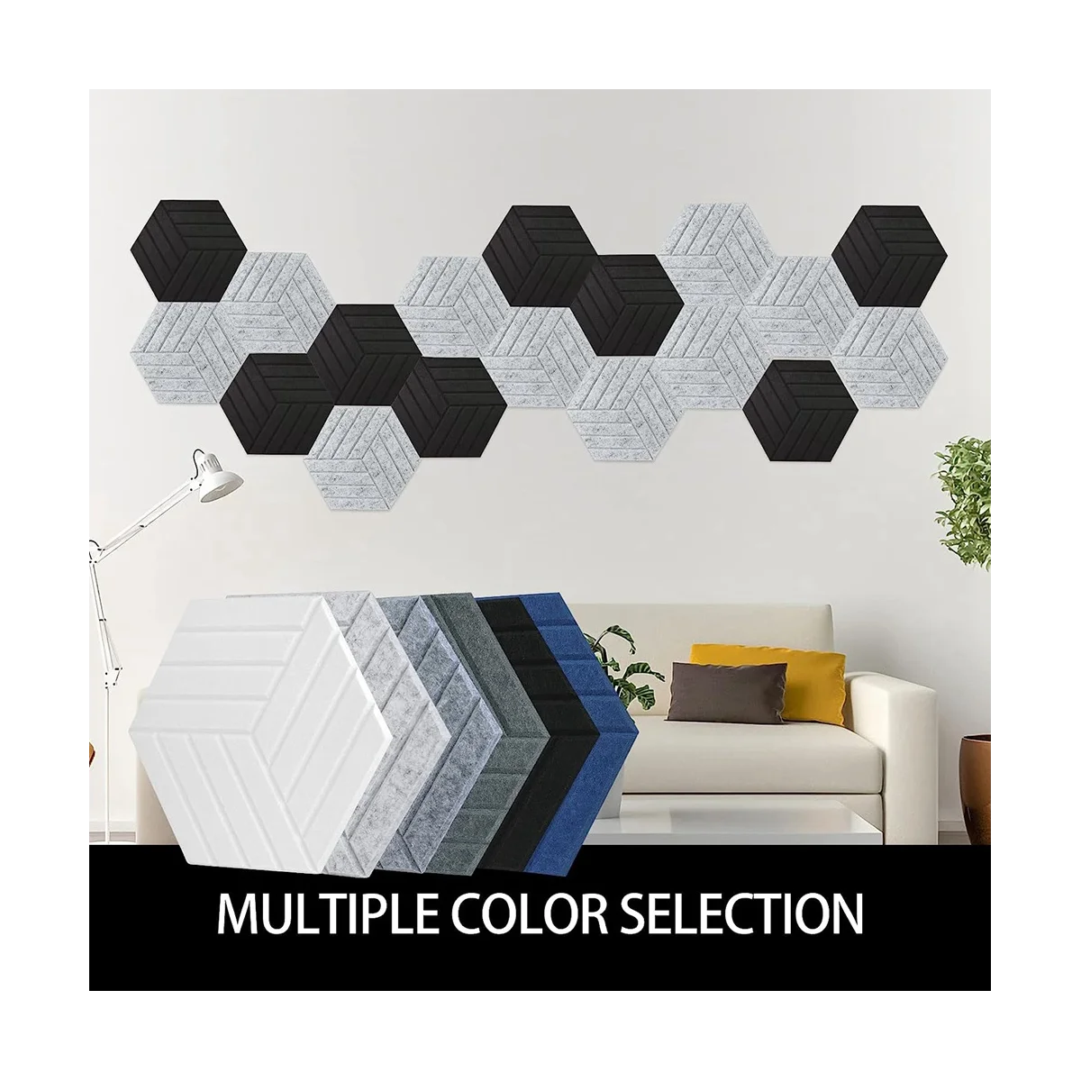 12 шт./упаковка, самоклеящиеся шестигранные акустические панели 
12 шт./упаковка, самоклеящиеся шестигранные акустические панели