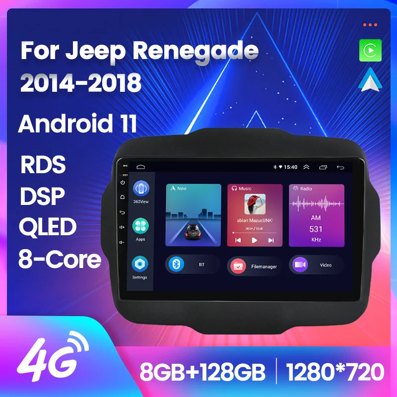 Android 11 мультимедийный видеоплеер автомобильное радио для Jeep Renegade 2014-2018 8-ядерный GPS-навигатор плеер Carplay + Авто WiFi + 4G DSP
Android 11 мультимедийный видеоплеер автомобильное радио для Jeep Renegade 2014-2018 8-ядерный GPS-навигатор плеер Carplay + Авто WiFi + 4G DSP