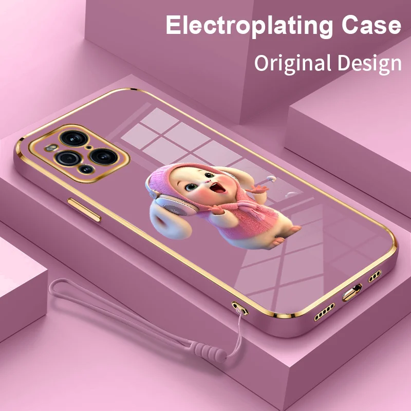 New Square Pink Rabbit Electroplating Phone Case for OPPO Find X3 R17 Pro Reno 4G Reno 2 Z 3 4 5 Pro Reno6 A91 Silicone Cover
New Square Pink Rabbit Electroplating Phone Case for OPPO Find X3 R17 Pro Reno 4G Reno 2 Z 3 4 5 Pro Reno6 A91 Silicone Cover