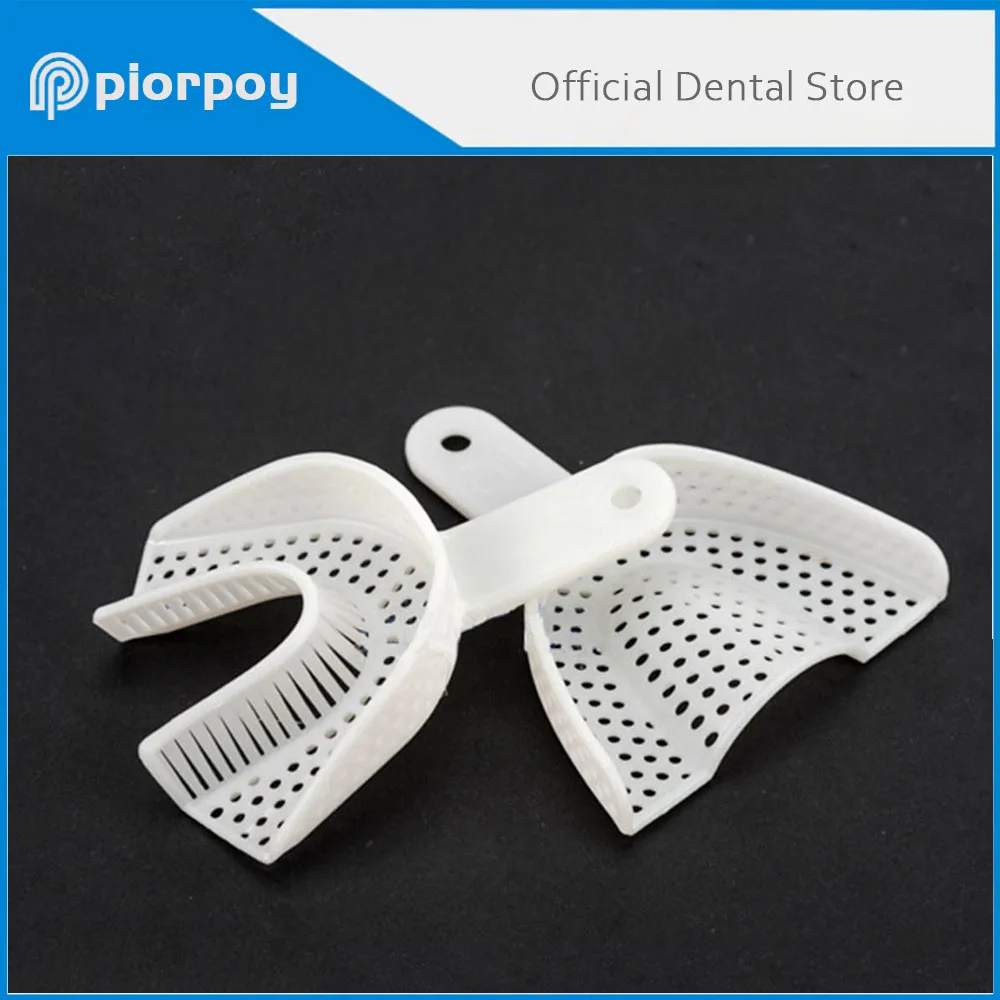 

PIORPOY 10PcsDental Impression Plastic Trays Dentistry Lab Material Teeth Holder Tray Durable Plastic Teeth Holder Dentist Tools