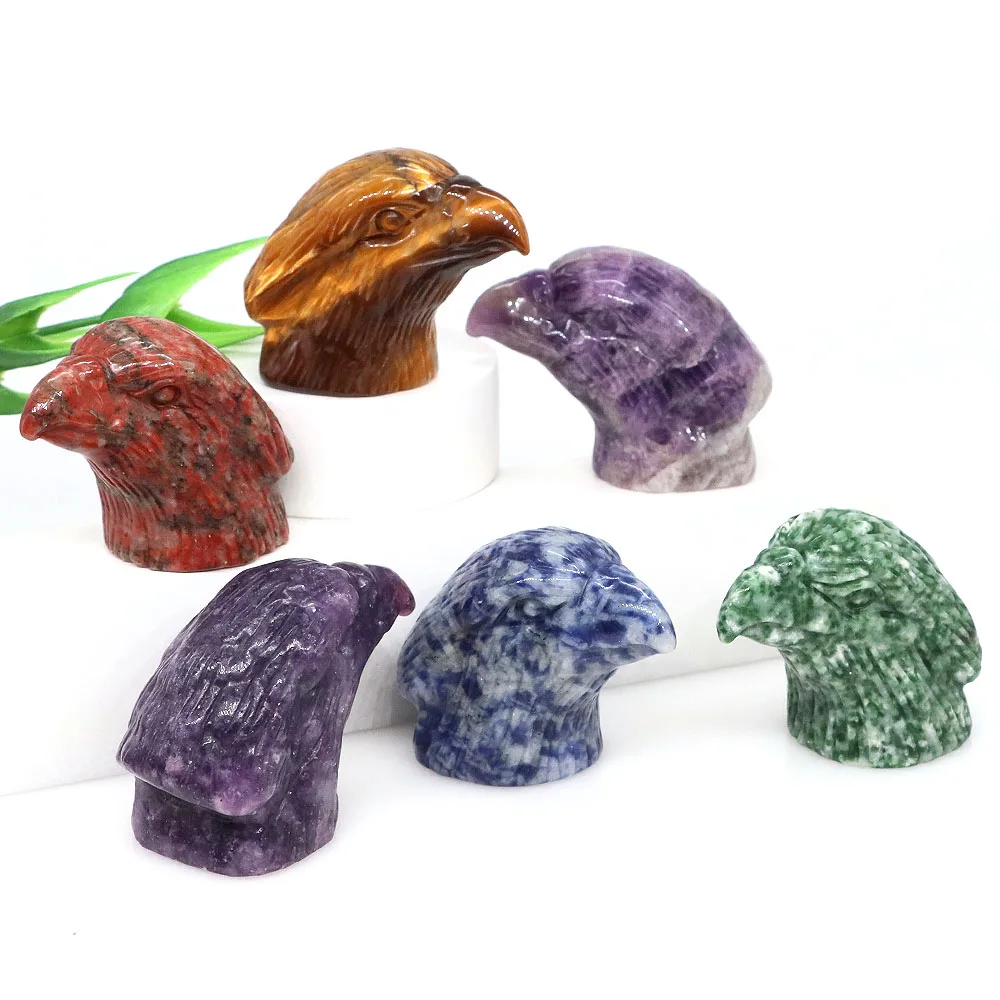 2" Eagle Head Statue Natural Reiki Healing Crystal Stone Carved Animal Figurine Gems Art Crafts Ornaments Feng Shui Home Decor
2" Eagle Head Statue Natural Reiki Healing Crystal Stone Carved Animal Figurine Gems Art Crafts Ornaments Feng Shui Home Decor