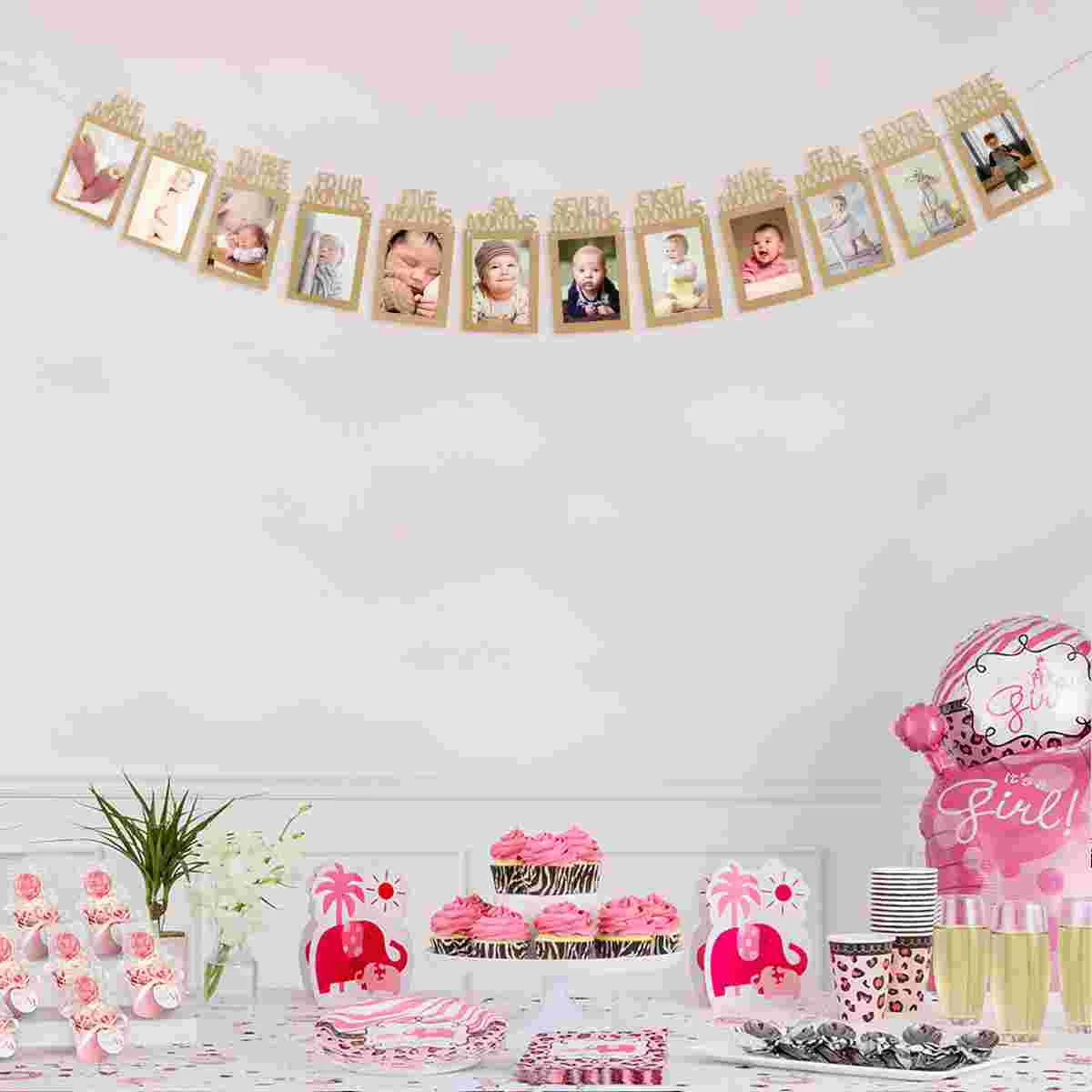 12 Months Flag Banner Baby Banner Infant Bunting Kraft Photo Buntings Merry Birthday Banner Baby Photo Banner Kraft Paper
12 Months Flag Banner Baby Banner Infant Bunting Kraft Photo Buntings Merry Birthday Banner Baby Photo Banner Kraft Paper