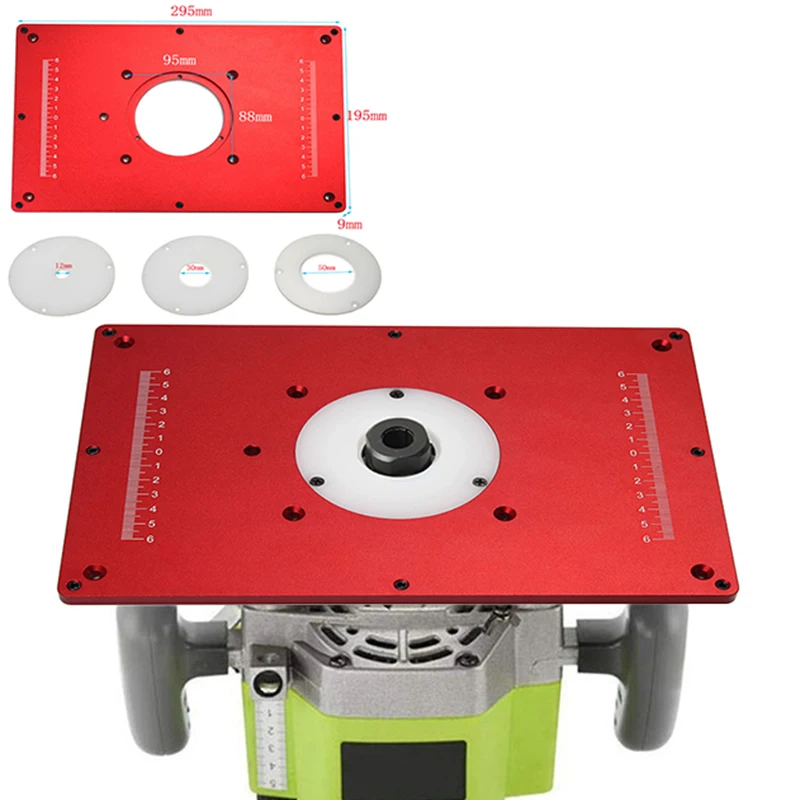 Aluminium Router Table Insert Plate For Electric Wood Milling Trimming Machine Woodworking Benches Tools herramientas
Aluminium Router Table Insert Plate For Electric Wood Milling Trimming Machine Woodworking Benches Tools herramientas