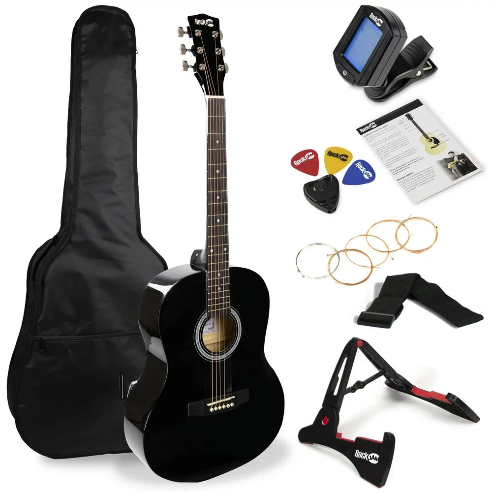 Full-Size Acoustic Guitar Kit with Guitar Tuner, Guitar Bag ,Guitar Stand & Lessons
Full-Size Acoustic Guitar Kit with Guitar Tuner, Guitar Bag ,Guitar Stand & Lessons