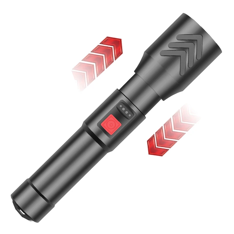 XHP50 Flashlight With Pen Holder Built-in Battery USB Charging With Battery Indicator Light Flashlight
XHP50 Flashlight With Pen Holder Built-in Battery USB Charging With Battery Indicator Light Flashlight
