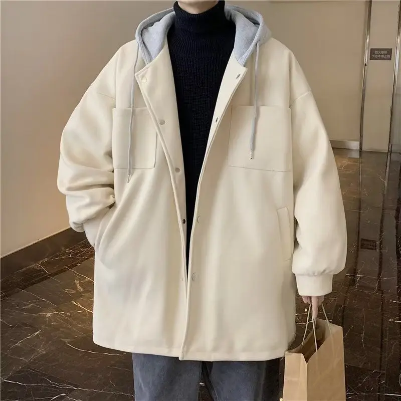 Woolen Coat Men's Winter Medium Long Loose Ruffian Handsome Jacket Clothing Trend Casual Men's Clothing Coat 2022
Woolen Coat Men's Winter Medium Long Loose Ruffian Handsome Jacket Clothing Trend Casual Men's Clothing Coat 2022