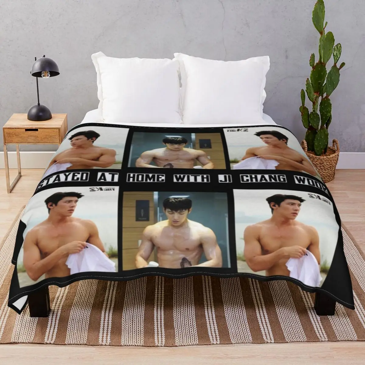 

Ji Chang Wook ISH Series Blankets Fleece Autumn/Winter Warm Throw Blanket for Bedding Home Couch Camp Office