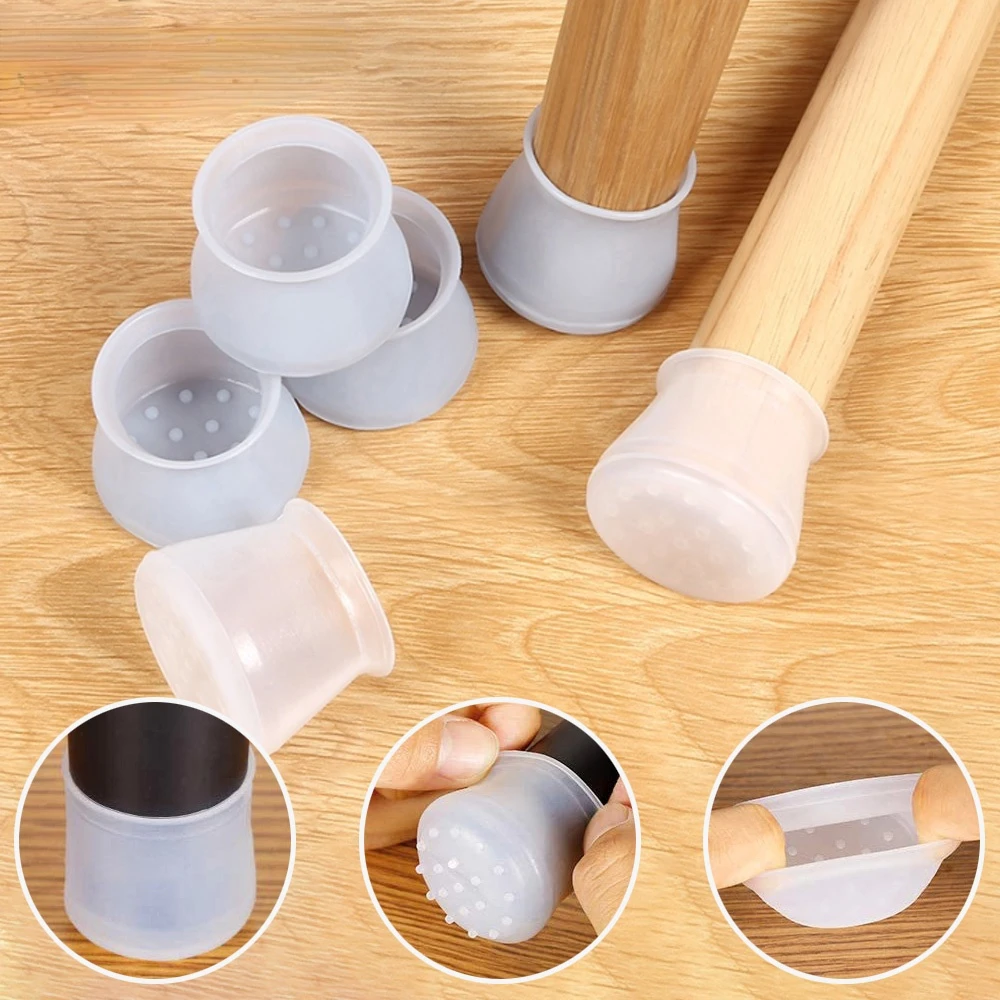 4Pcs/Set Table Chair Leg Silicone Cap Pad Furniture Table Feet Cover Floor Protector Non-slip Table Chair Bottom Protection
4Pcs/Set Table Chair Leg Silicone Cap Pad Furniture Table Feet Cover Floor Protector Non-slip Table Chair Bottom Protection