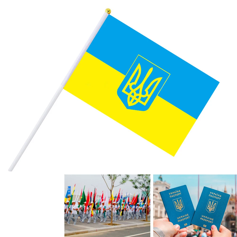 10pcs Ukraine Stick Flag, Ukraine 20*28CM HandHeld Mini Flag With White Pole - Vivid Color and Fade Resistant with Waterproof
10pcs Ukraine Stick Flag, Ukraine 20*28CM HandHeld Mini Flag With White Pole - Vivid Color and Fade Resistant with Waterproof