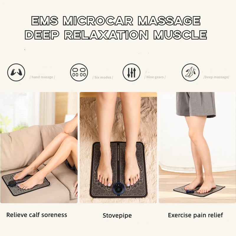 Electric Foot Massager Pad EMS Pulse Massage Mat Remote Contro Feet Muscle Stimulator Body Relaxtion Health Care Pain Relief Aid
Electric Foot Massager Pad EMS Pulse Massage Mat Remote Contro Feet Muscle Stimulator Body Relaxtion Health Care Pain Relief Aid