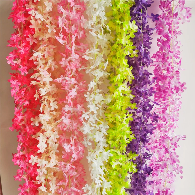 2M Silk Orchid Rattan String Artificial Flower Vine For Home Wedding Arch Garden Decoration Hanging Garland Wall Fake Flowers
2M Silk Orchid Rattan String Artificial Flower Vine For Home Wedding Arch Garden Decoration Hanging Garland Wall Fake Flowers