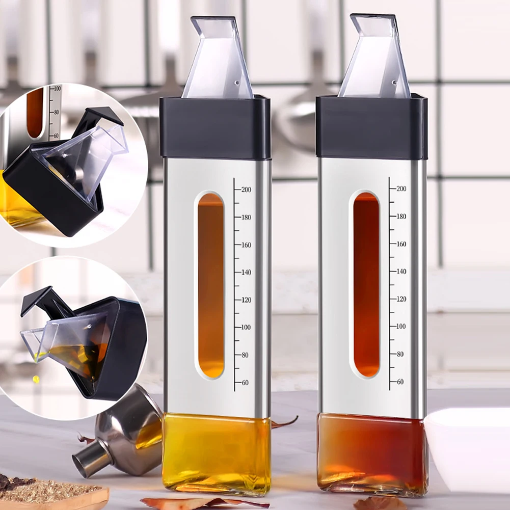 260ml Stainless Steel Olive Bottle Glass Triangle Eagle Nozzle Design Seasoning Sauce Dispenser Kitchen Accessories Tool
260ml Stainless Steel Olive Bottle Glass Triangle Eagle Nozzle Design Seasoning Sauce Dispenser Kitchen Accessories Tool
