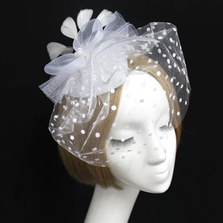 Fascinator Bridal Mesh Headdress Hair Accessories Feather Gauze Top Hat Wedding Banquet Veil Double Hairpin Cover Face Jewelry
Fascinator Bridal Mesh Headdress Hair Accessories Feather Gauze Top Hat Wedding Banquet Veil Double Hairpin Cover Face Jewelry