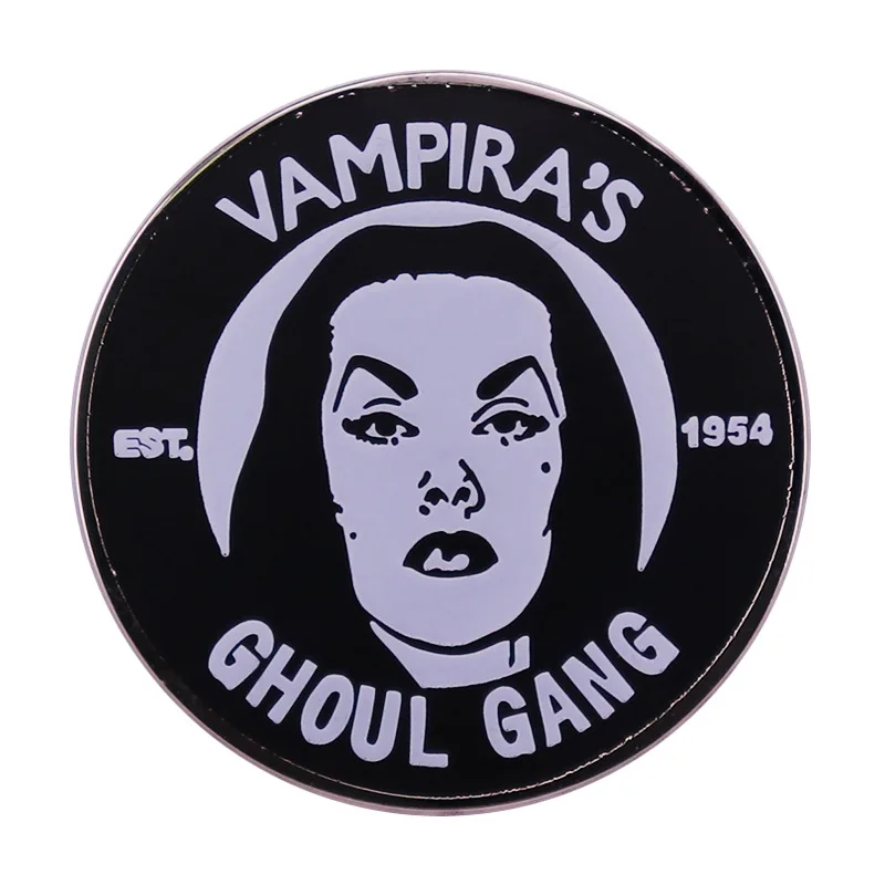 Vampira Ghoul Gang Horror Gothic Spooky Enamel Brooch Pin Jacket Lapel Metal Pins Brooches Badges Exquisite Jewelry Accessories
Vampira Ghoul Gang Horror Gothic Spooky Enamel Brooch Pin Jacket Lapel Metal Pins Brooches Badges Exquisite Jewelry Accessories