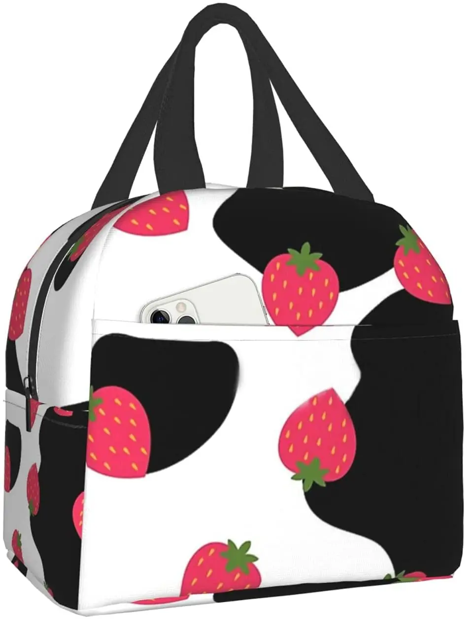 Strawberry Cow Lunch Box Travel Bag Picnic Bags Insulated Durable Shopping Bag Back To School Reusable Waterproof Bags For
Strawberry Cow Lunch Box Travel Bag Picnic Bags Insulated Durable Shopping Bag Back To School Reusable Waterproof Bags For