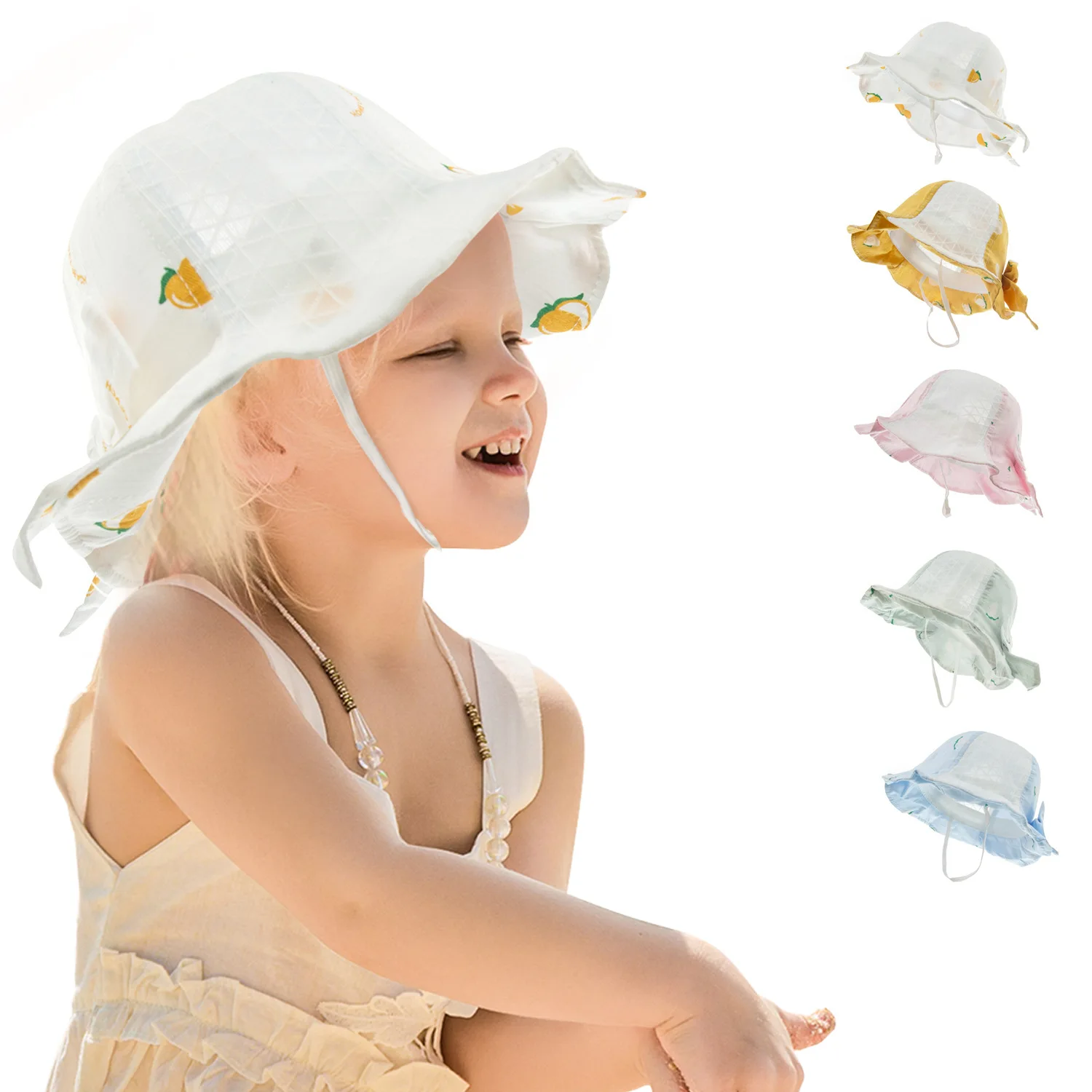New Spring Summer Baby Sunscreen Hats for Kids Mesh Stitching Breathable Boys and Girls Printing Windproof Strap Fisherman Hat
New Spring Summer Baby Sunscreen Hats for Kids Mesh Stitching Breathable Boys and Girls Printing Windproof Strap Fisherman Hat
