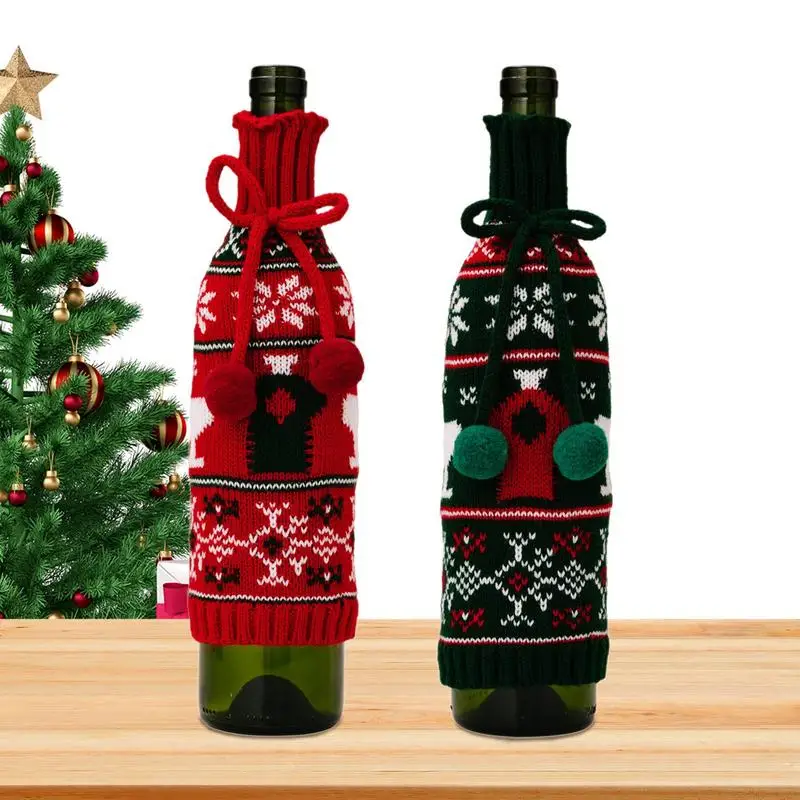 Christmas Wine Bottle Cover 2Pcs Wine Bottle Knitted Decor Cover Wine Bottle Cover Wine Bottle Bag Sleeve Xmas New Year Dinner
Christmas Wine Bottle Cover 2Pcs Wine Bottle Knitted Decor Cover Wine Bottle Cover Wine Bottle Bag Sleeve Xmas New Year Dinner