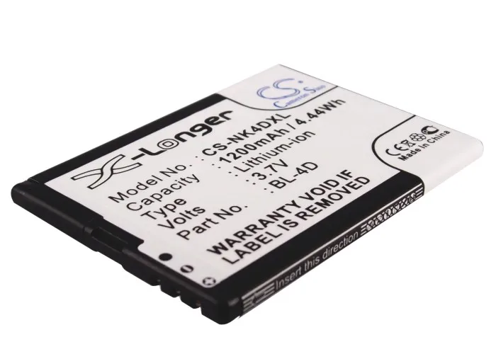 CS Mobile SmartPhone Battery for BLU N4D110J Hero 2 Nexian NX-AC-001 AC-001 Nokia RM-555 N97 Mini E5 N8 fits BL-4D Texet BL4D
CS Mobile SmartPhone Battery for BLU N4D110J Hero 2 Nexian NX-AC-001 AC-001 Nokia RM-555 N97 Mini E5 N8 fits BL-4D Texet BL4D