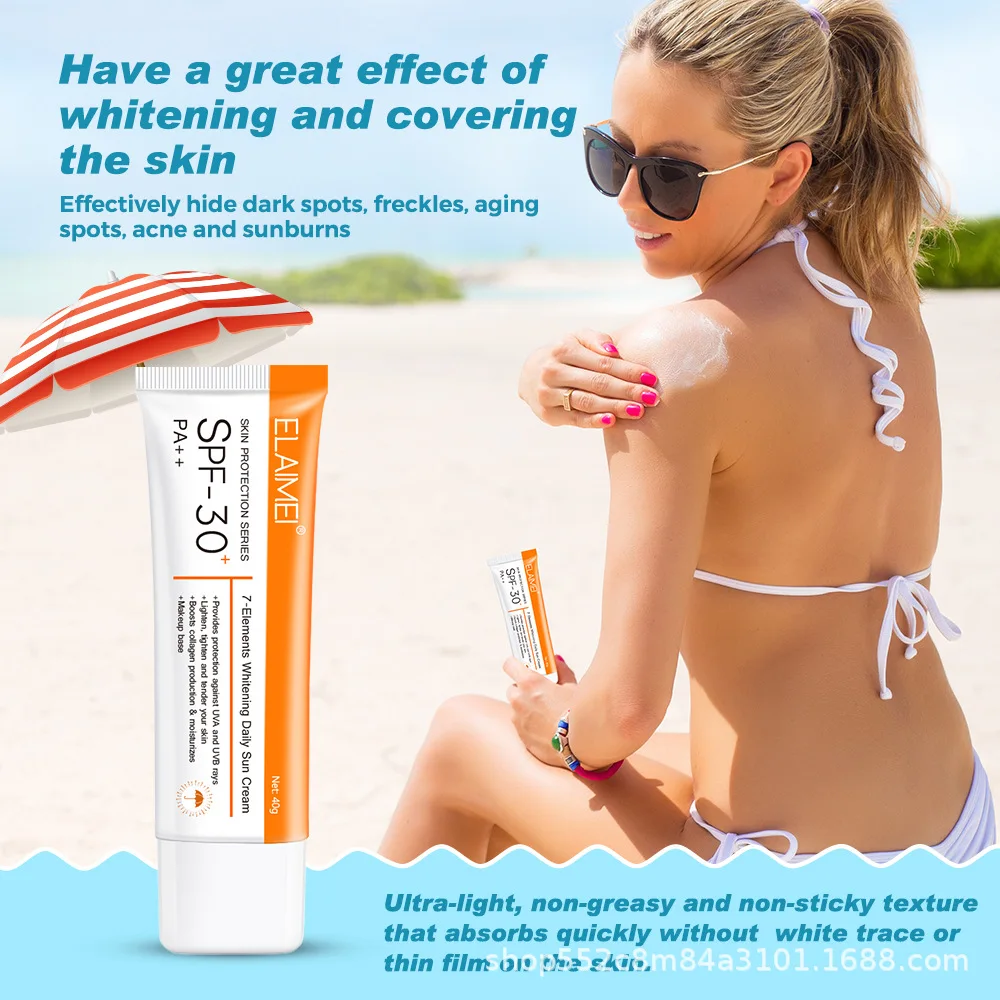 30ml Sunscreen SPF30+, UV insulation, waterproof, sweat proof and refreshing sunscreen 40g in summer skin care products 1pcs
30ml Sunscreen SPF30+, UV insulation, waterproof, sweat proof and refreshing sunscreen 40g in summer skin care products 1pcs