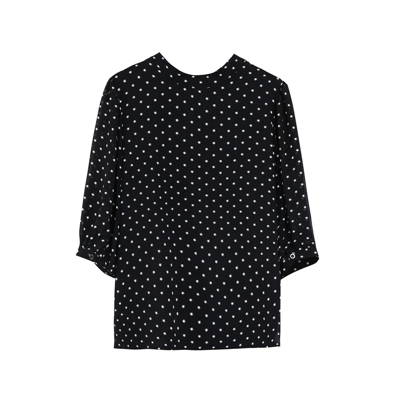 Satin Loose Women's Blouse New Fashion Casual 3/4 Sleeve Top Polka Dot O-neck Shirts Summer
Satin Loose Women's Blouse New Fashion Casual 3/4 Sleeve Top Polka Dot O-neck Shirts Summer