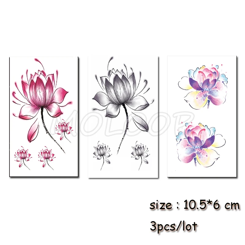 Temporary Tattoo Sticker Lotus flower plant Water Transfer Tatoo fake Tatto Body Art flash waterproof Tatoo for Girl Boy man
Temporary Tattoo Sticker Lotus flower plant Water Transfer Tatoo fake Tatto Body Art flash waterproof Tatoo for Girl Boy man