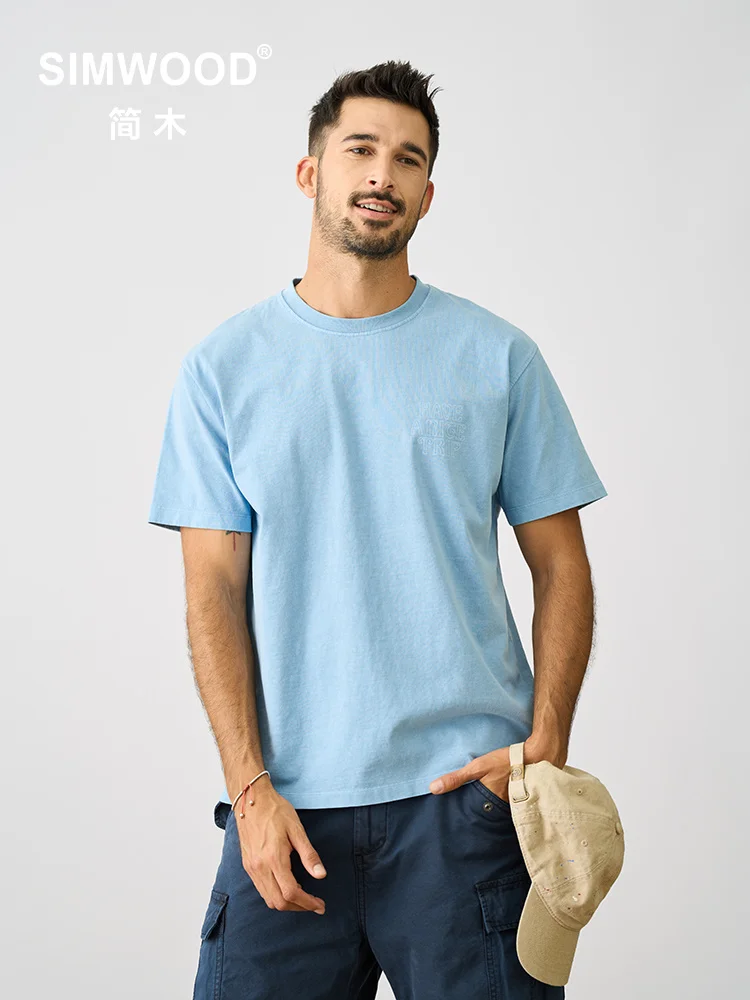 SIMWOOD 2023 Oversize 275g Original Cotton Fabric Garment Dyed Vintage T-shirt Men Letter Print Plus Size Tops
SIMWOOD 2023 Oversize 275g Original Cotton Fabric Garment Dyed Vintage T-shirt Men Letter Print Plus Size Tops