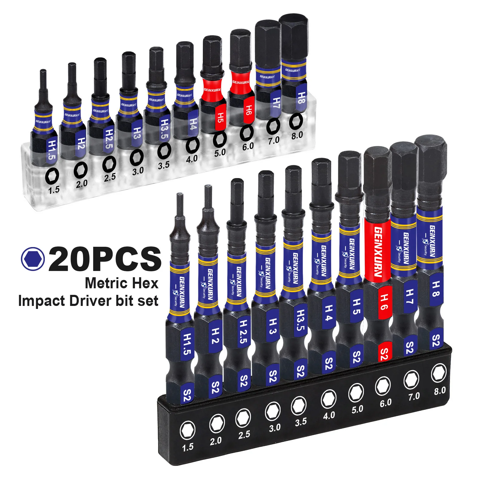 GEINXURN Ударные магнитные биты для отвертки
GEINXURN Ударные магнитные биты для отвертки