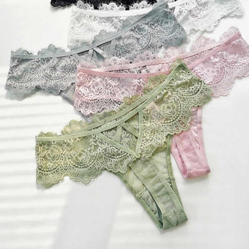 Europe and the United States low waist thong lace flower mesh temptation hip lift perspective ladies sexy hollow T pants women
Europe and the United States low waist thong lace flower mesh temptation hip lift perspective ladies sexy hollow T pants women