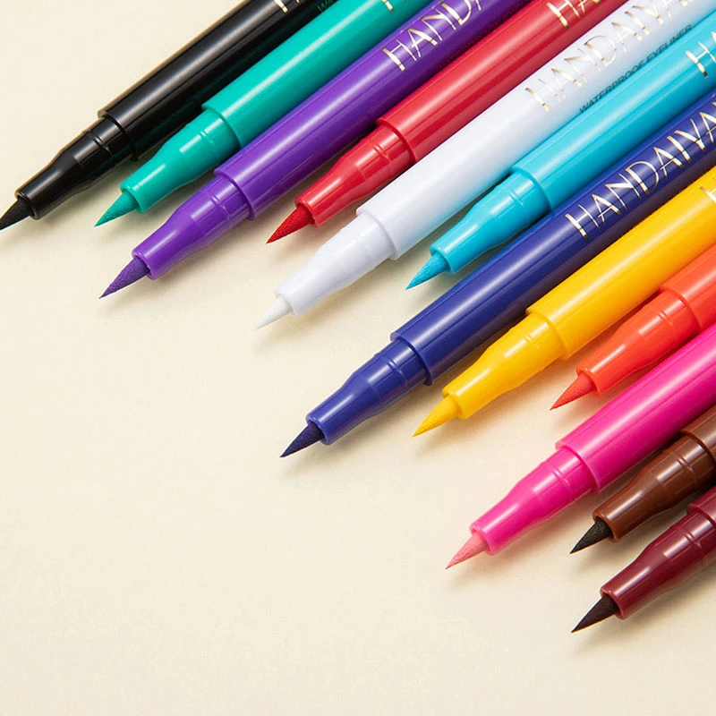 12 Colors Liquid Eyeliner Pen Waterproof Easy To Wear Matte Long-lasting Eyeliner Pen Cat Eye Makeup Colorful Eye liner Pencil
12 Colors Liquid Eyeliner Pen Waterproof Easy To Wear Matte Long-lasting Eyeliner Pen Cat Eye Makeup Colorful Eye liner Pencil