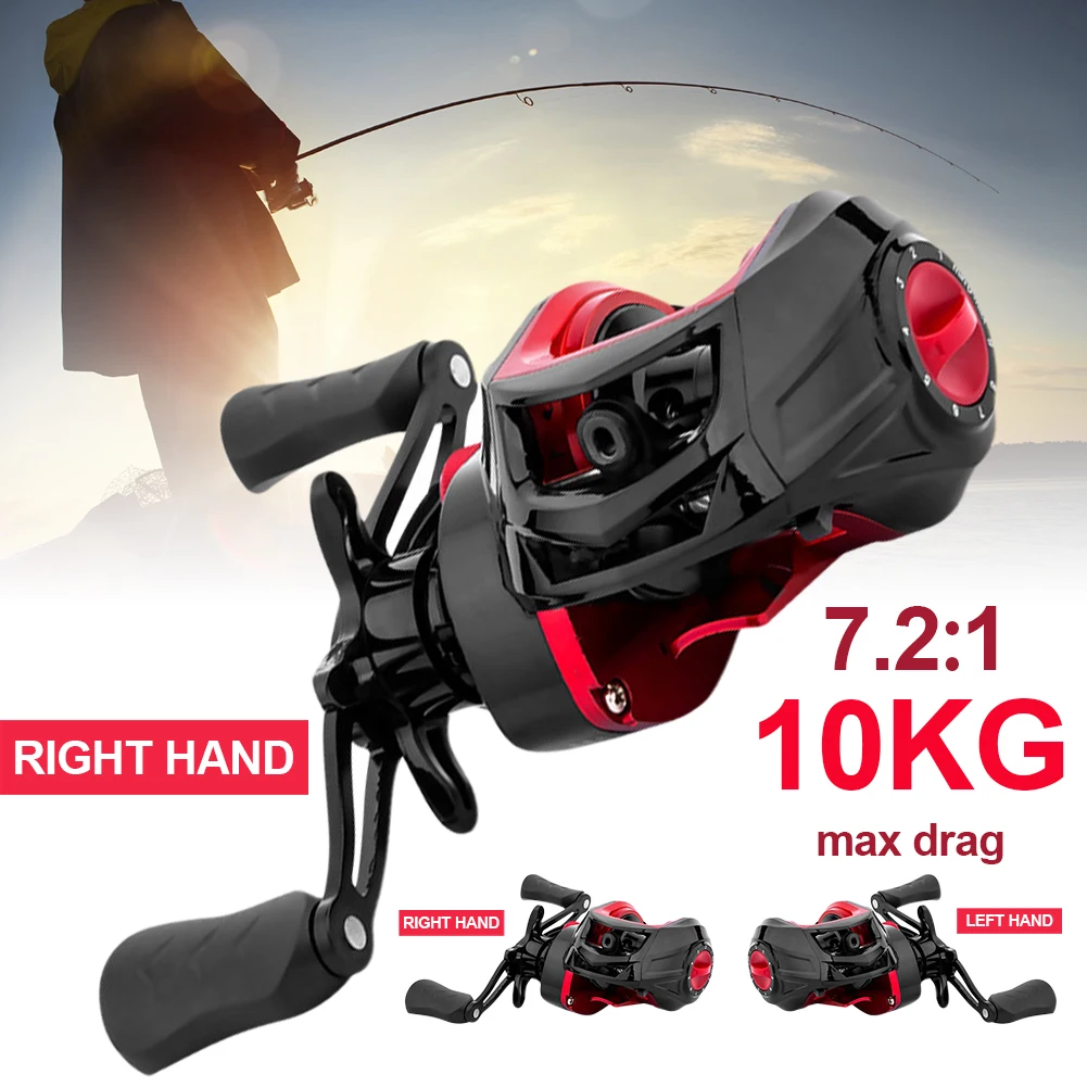 10KG Max Drag UltraLight Fishing Reel Baitcasting Reel 7.2:1 Gear Ratio Metal Spool 19+1 Ball Bearing Fishing Casting Accessorie
10KG Max Drag UltraLight Fishing Reel Baitcasting Reel 7.2:1 Gear Ratio Metal Spool 19+1 Ball Bearing Fishing Casting Accessorie