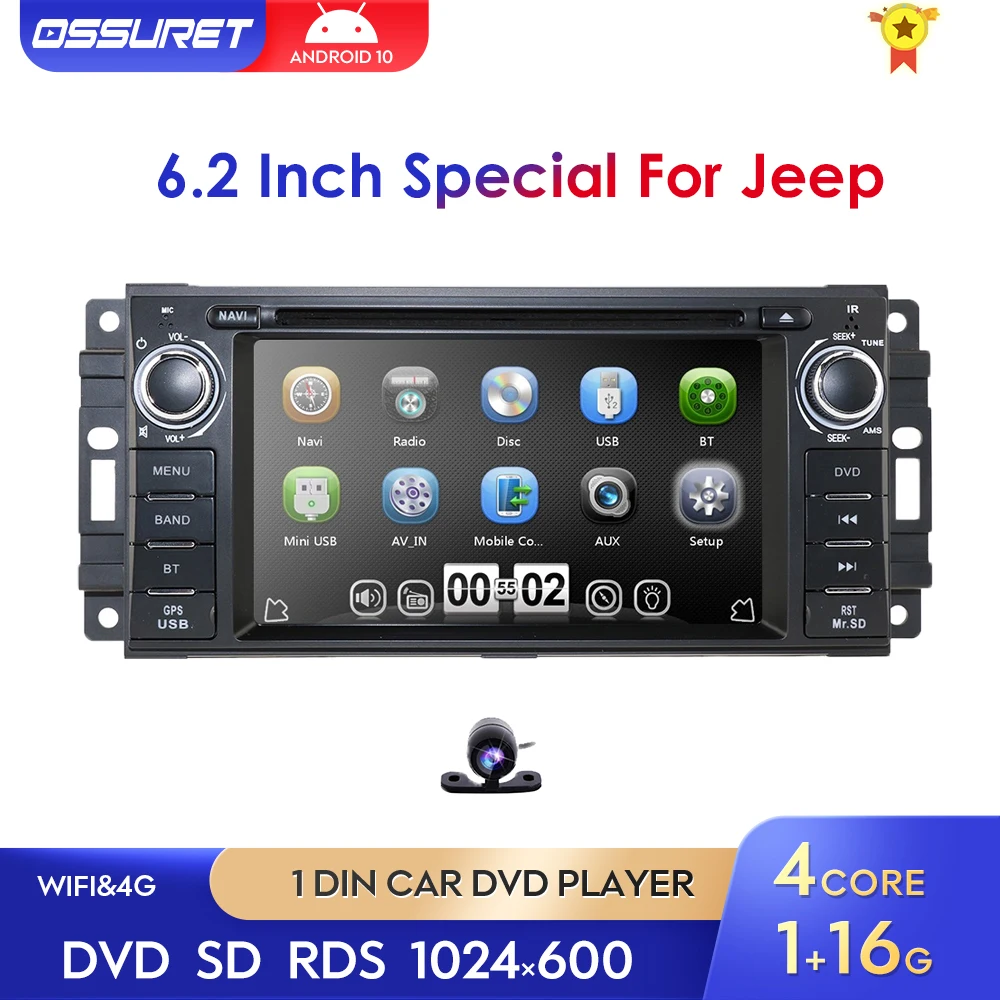 6.2'' Car Stereo GPS DVD Player For Dodge Challenger Jeep Wrangler Commander Compass Patriot Single Din Touch Screen Radio RDS
6.2'' Car Stereo GPS DVD Player For Dodge Challenger Jeep Wrangler Commander Compass Patriot Single Din Touch Screen Radio RDS