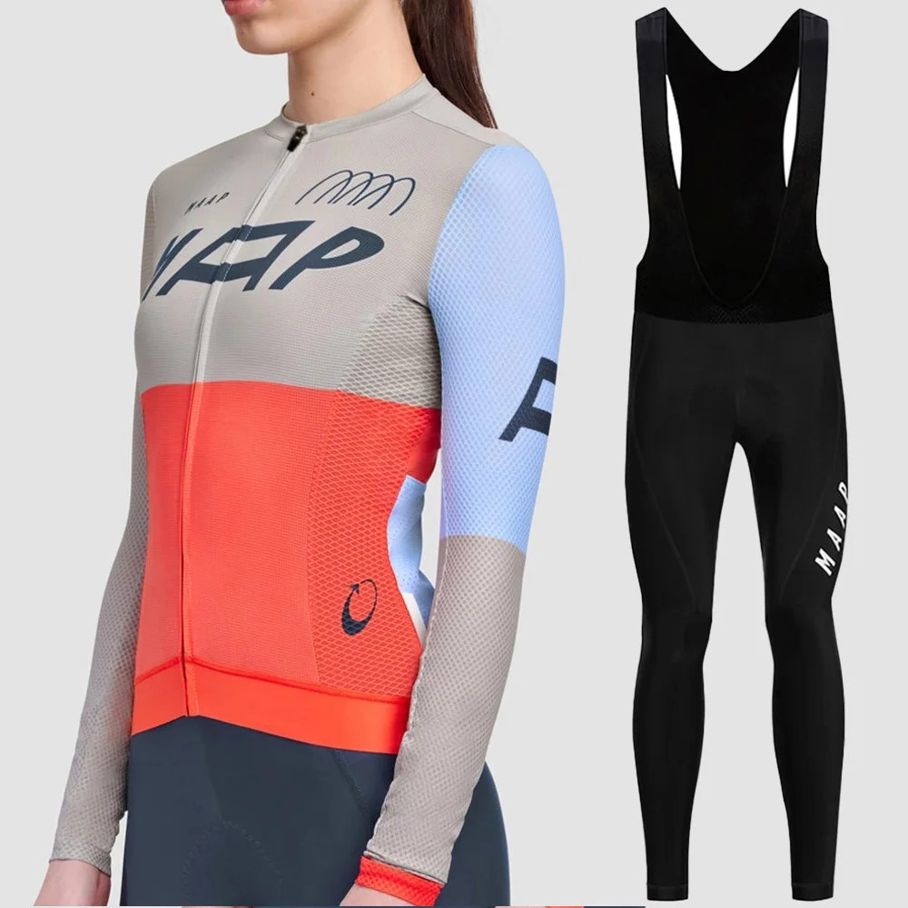 Spring/Autumn MAAP Women's Cycling Suit Bike Jersey Bicycle Bibs Pants Clothing Long Sleeves Sets Quick Dry Tops for Female
Spring/Autumn MAAP Women's Cycling Suit Bike Jersey Bicycle Bibs Pants Clothing Long Sleeves Sets Quick Dry Tops for Female