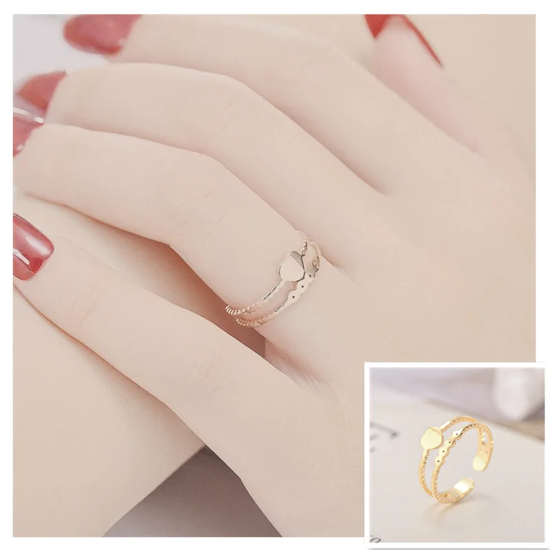 Autumn New Love-shaped Titanium Steel Ring Live Mouth Couple Stainless Steel Ring Jewelry for Women Fashion Jewelry Wholesale
Autumn New Love-shaped Titanium Steel Ring Live Mouth Couple Stainless Steel Ring Jewelry for Women Fashion Jewelry Wholesale
