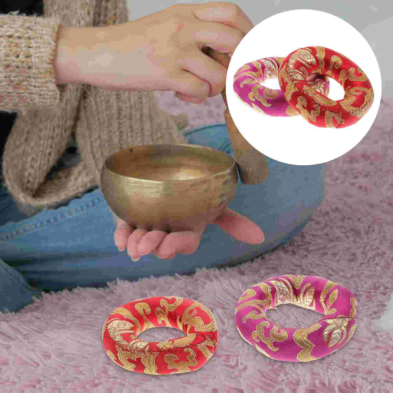 2 Pcs Buddha Music Bowl Mat Silk Pillow Singing Pads Instruments Cushions Buddhism Products Sound Mats Cotton Supplies
2 Pcs Buddha Music Bowl Mat Silk Pillow Singing Pads Instruments Cushions Buddhism Products Sound Mats Cotton Supplies