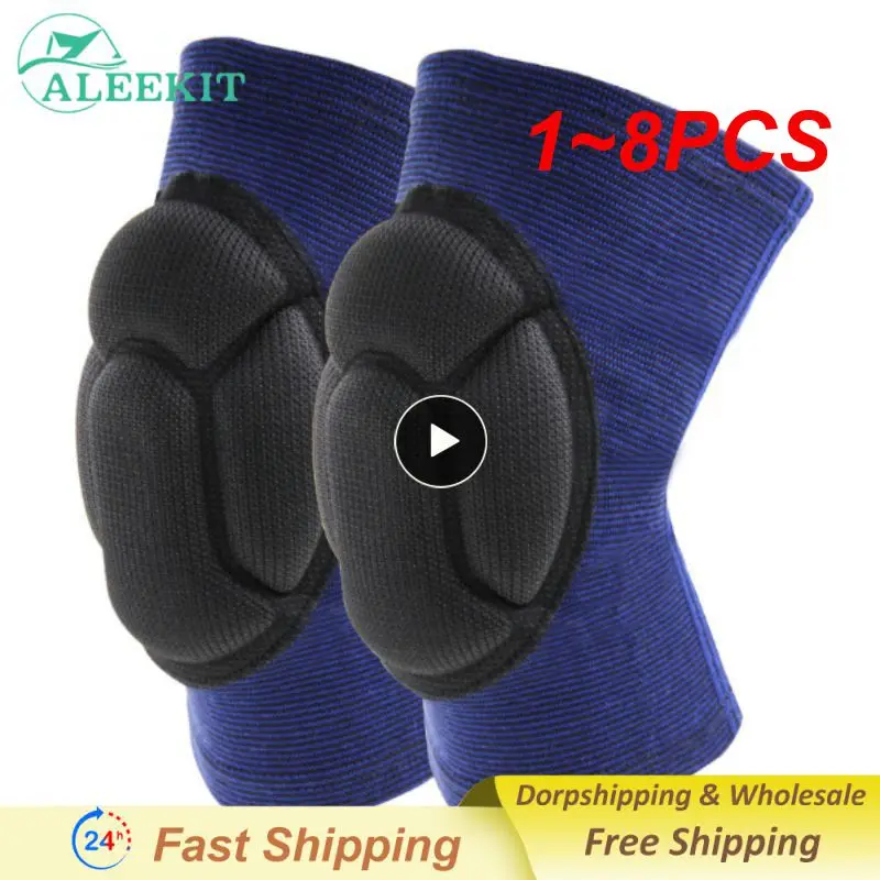 

1~8PCS Pair Protective Knee Pads Thick Sponge Football Volleyball Extreme Sports Anti-Slip Collision Avoidance Kneepad Brace